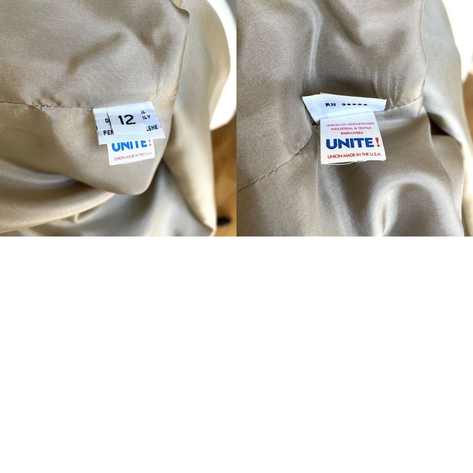 Bill Blass VINTAGE Bill Blass Dress Wool Beige Black 12 Sheath 1970s Women's Size XL / US 12-14 / IT 48-50 - 8 Thumbnail
