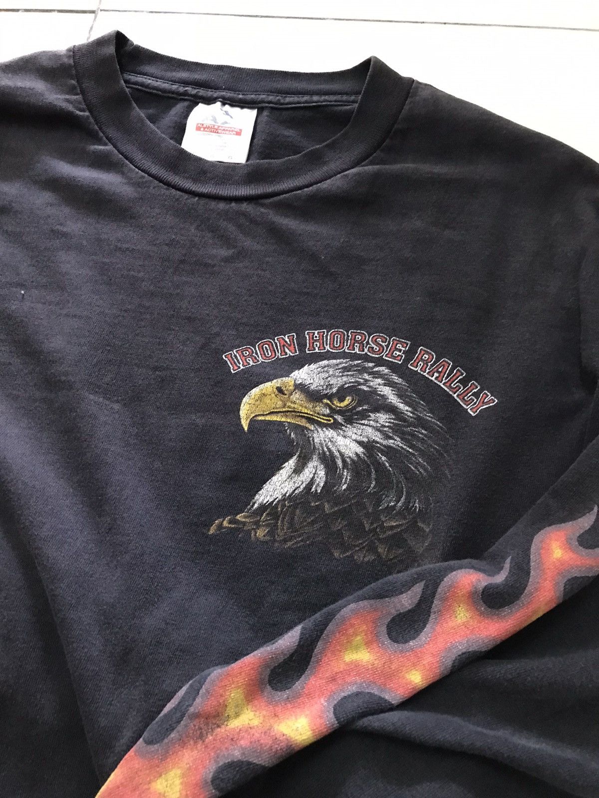 Harley Davidson × Vintage × West Coast Choppers Vintage Iron Horse Rally Terry’s Biker T-Shirt Size US L / EU 52-54 / 3 - 4 Thumbnail