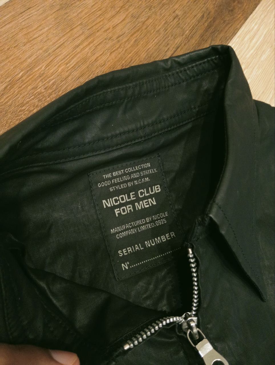 Nicole Club NICOLE CLUB JAPAN WAXED ZIPPER SHIRT - SIZE 48 Size US M / EU 48-50 / 2 - 7 Thumbnail