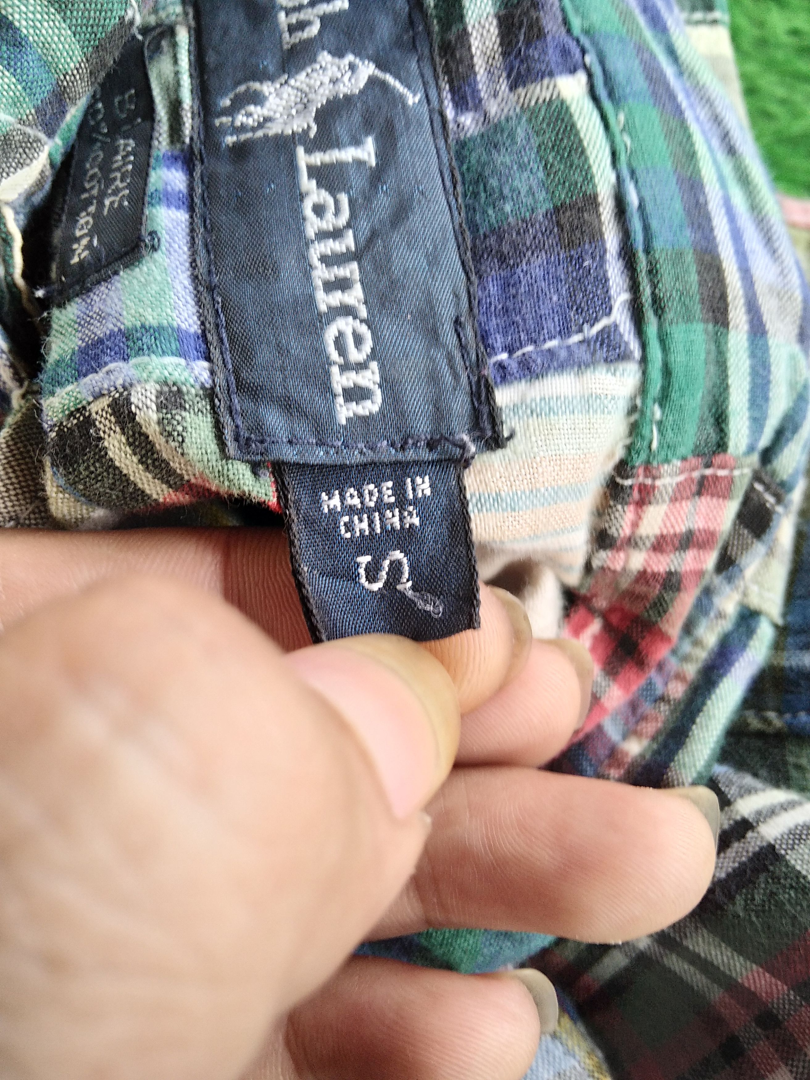 If Six Was Nine × Kapital × RRL Ralph Lauren VTG 90s Polo Ralph Lauren Plaid Flannel Pacthwork Shirt Size US S / EU 44-46 / 1 - 5 Thumbnail