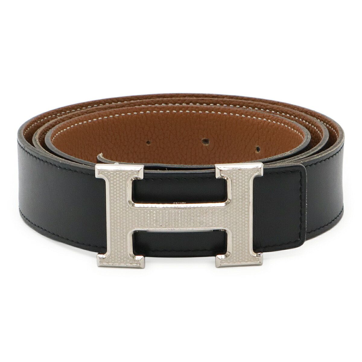Hermes Hermes Hermes H Guilloche Leather Belt Leather Other Stamp K (2007) Size ONE SIZE - 1 Thumbnail