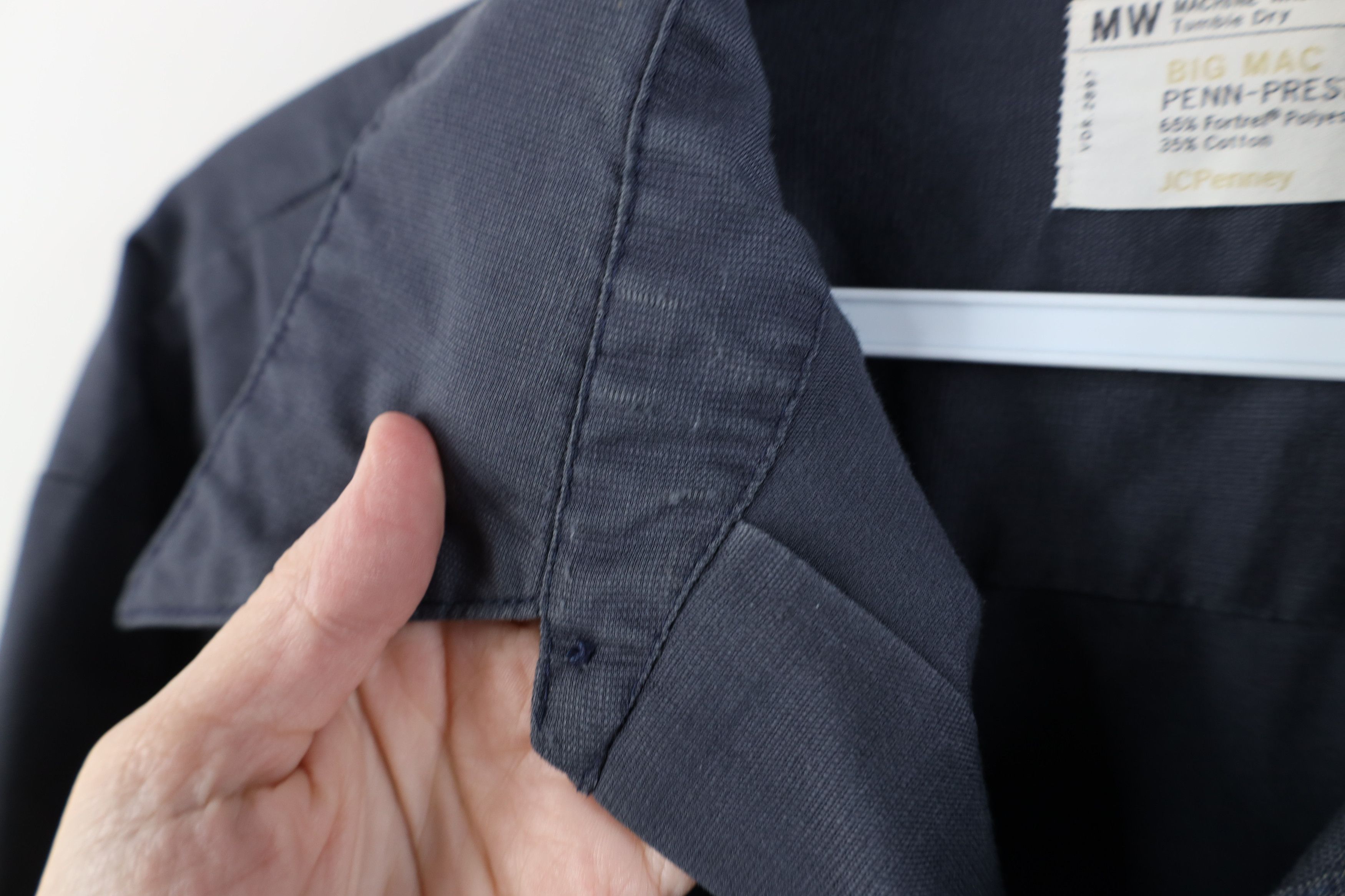 Vintage Vintage 70s Big Mac Workwear Collared Button Shirt Gray USA Size US L / EU 52-54 / 3 - 12 Thumbnail
