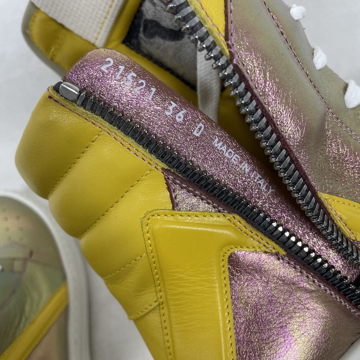 Rick Owens RICK OWENS PINK IRIDESCENT GEOBASKET Size US 6 / IT 36 - 11 Thumbnail