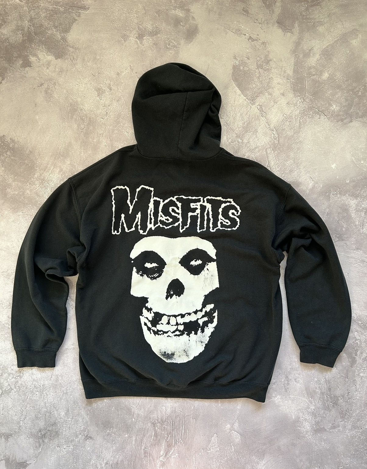 image of Band Tees x Misfits Vintage Misfits Full Zip Hoodie XL Y2K 90's in Black, Men's