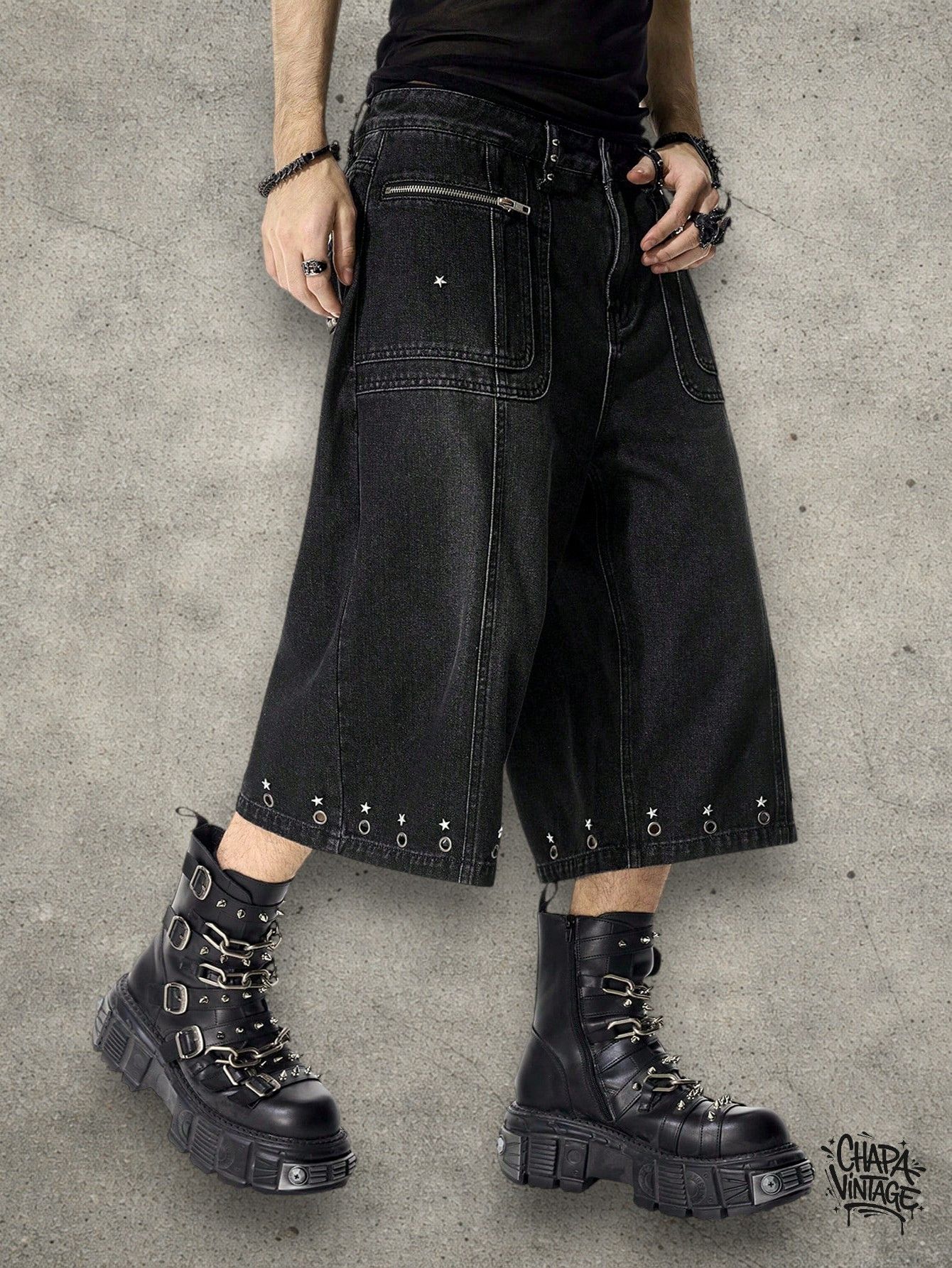 Japanese Brand Opium Goth shorts Size US 32 / EU 48 - 3 Thumbnail