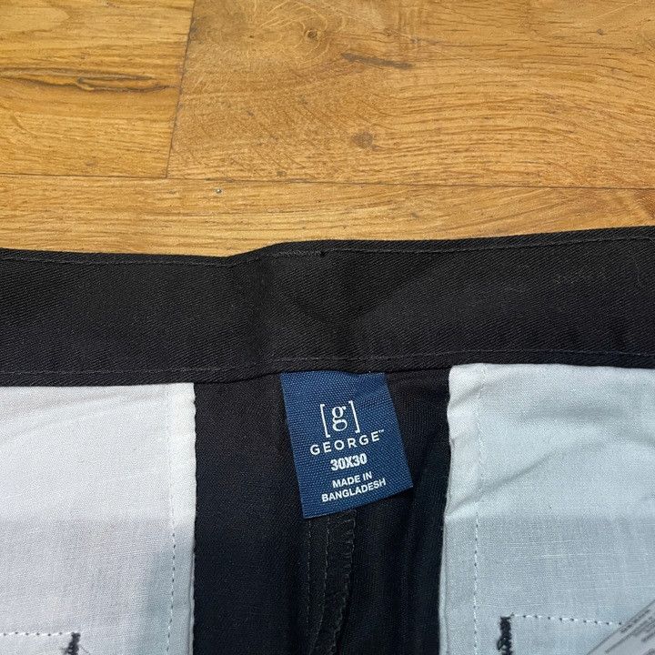 George GEORGE MEN'S CHINOS PANTS, BLACK, Size W30 L30 Size US 30 / EU 46 - 3 Thumbnail