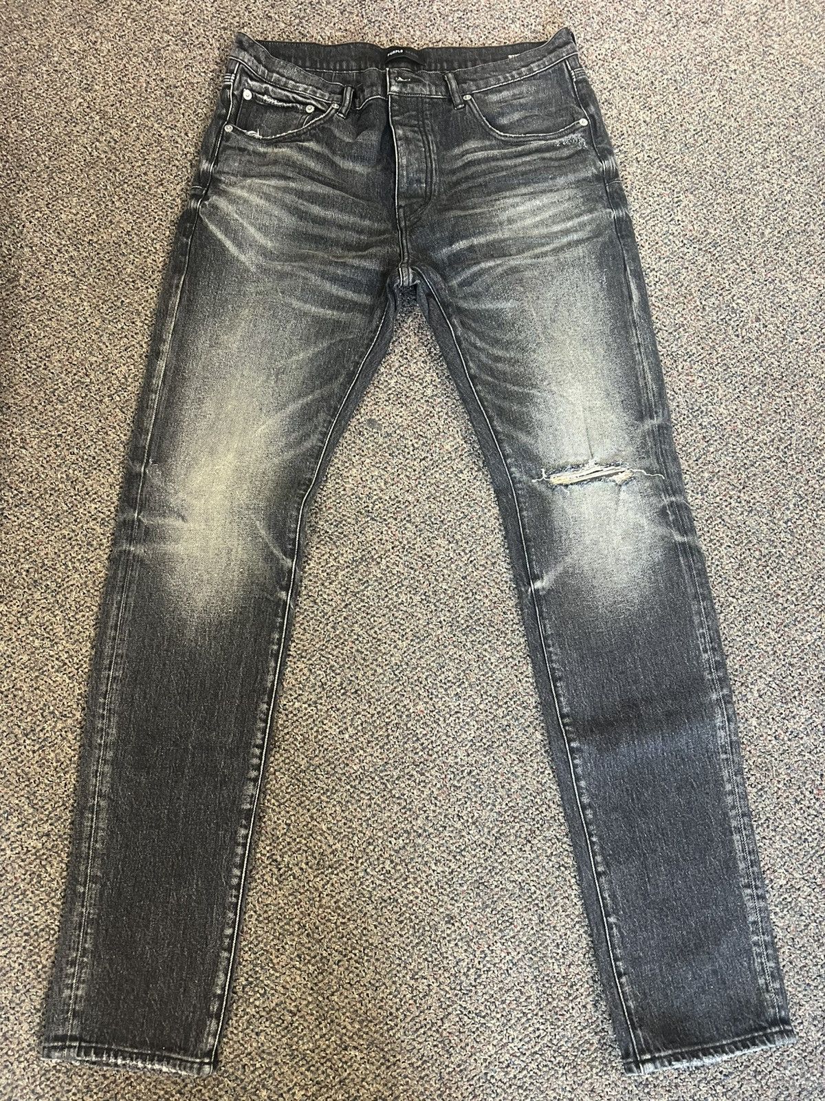 Purple Brand Purple jeans black denim Size US 33 - 1 Thumbnail