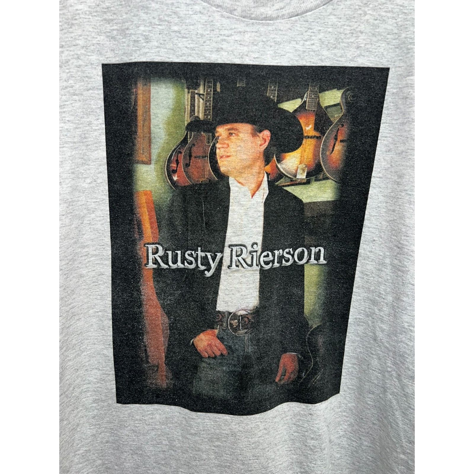Fruit Of The Loom Rusty Rierson Shirt Country Musician Singer Tour Gray Tee XL Size US XL / EU 56 / 4 - 2 Thumbnail