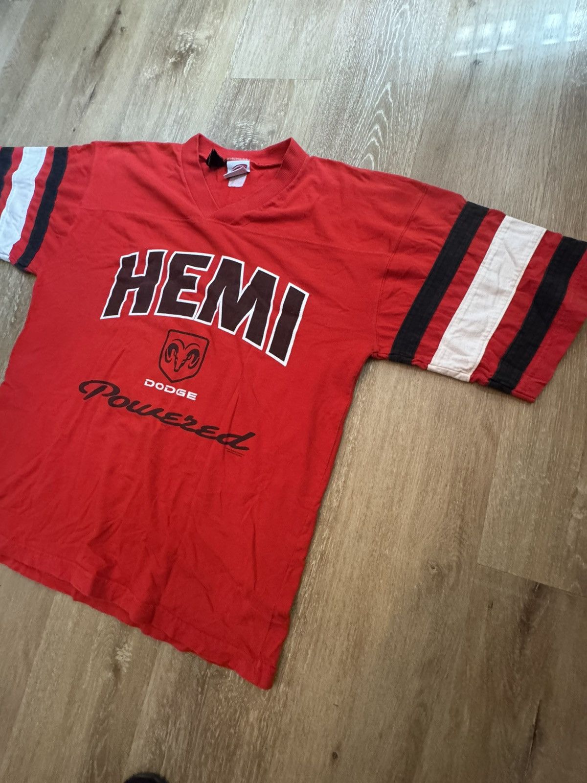 Ford × Vintage Vintage 80s DODGE HEMI Football Jersey Style Tee XLARGE Size US XL / EU 56 / 4 - 6 Thumbnail