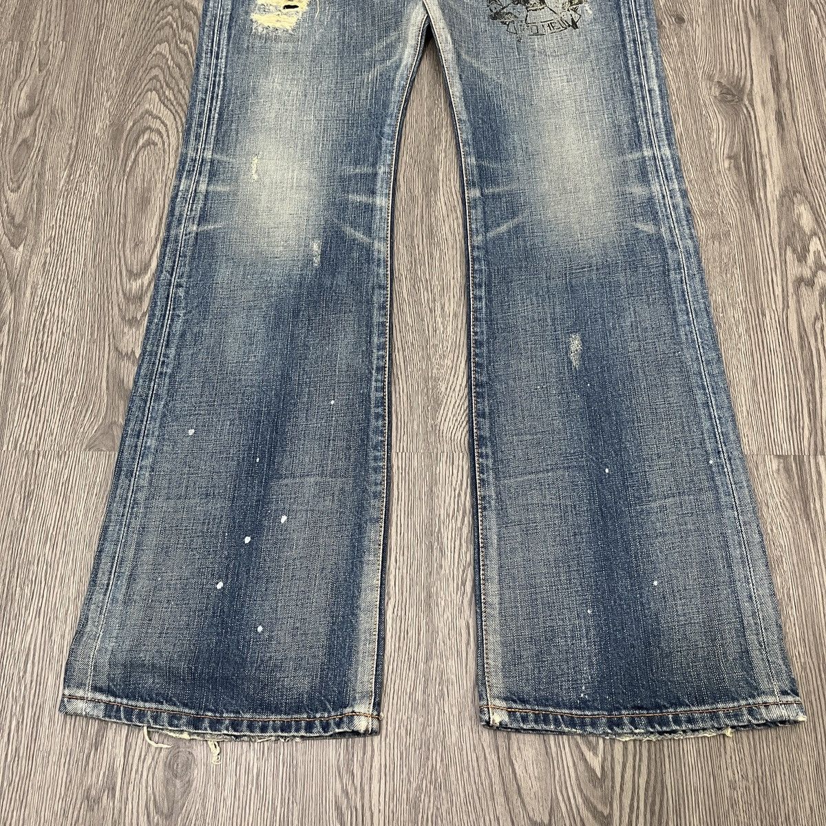 Seditionaries Edwin 511 - Skull Divino Distressed Denim 30x32 Ifsix Lgb Size US 29 - 4 Thumbnail