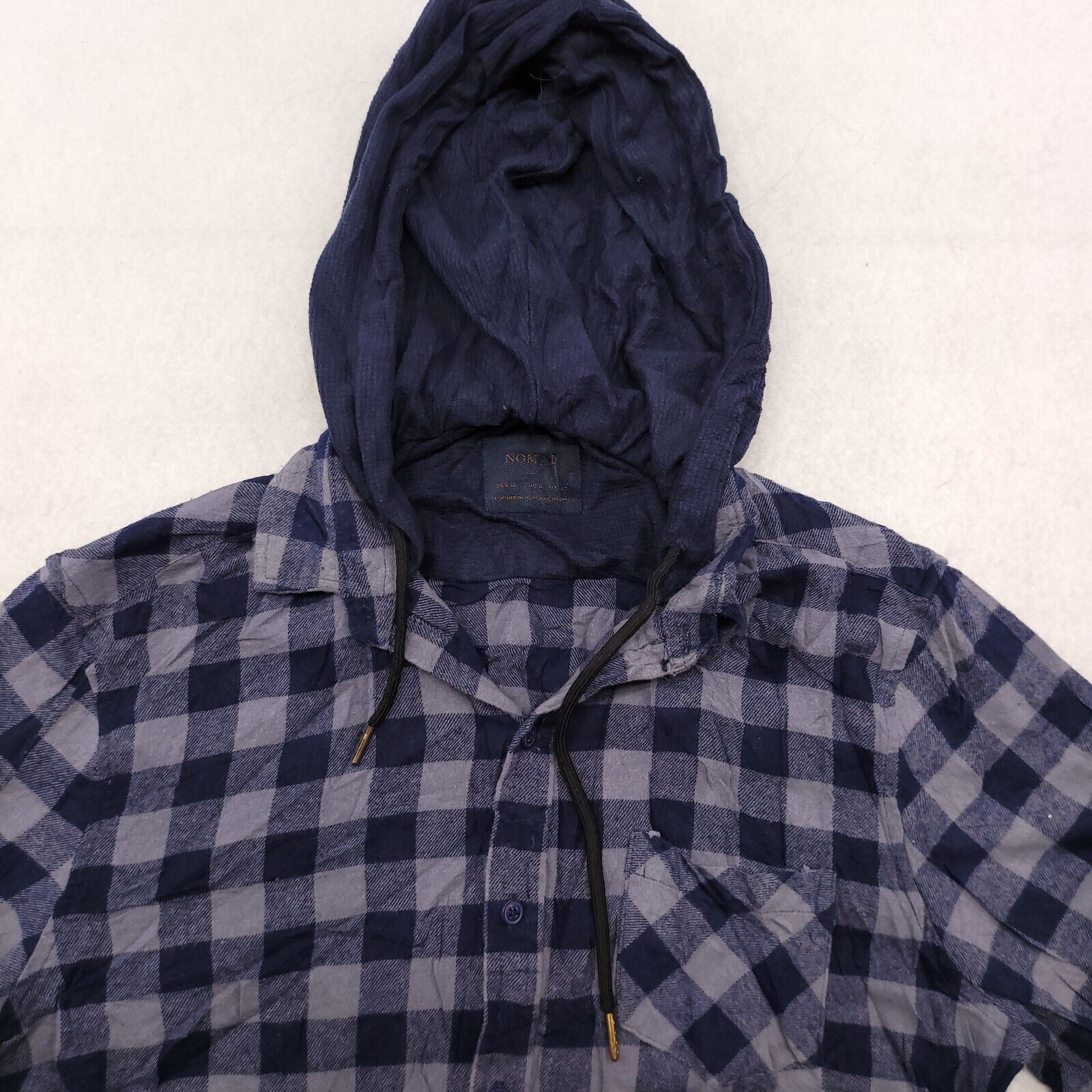 Nomad Nomad Casual Button Up Hoodie Mens Size Medium M Gray Blue Size US M / EU 48-50 / 2 - 1 Thumbnail