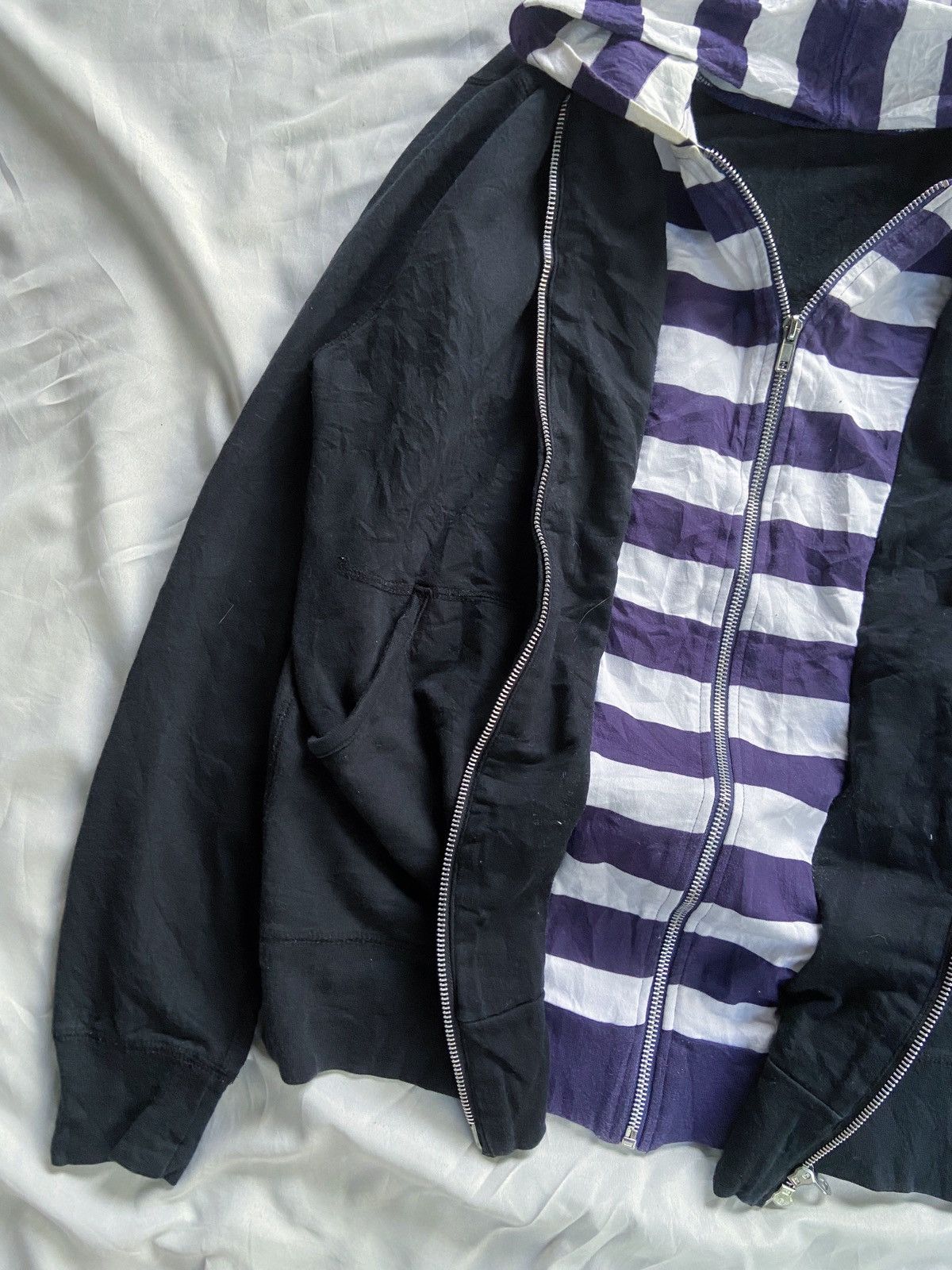 Beauty Beast DESIO DOUBLE LAYER STRIPED ZIP HOODIE Size US M / EU 48-50 / 2 - 5 Thumbnail