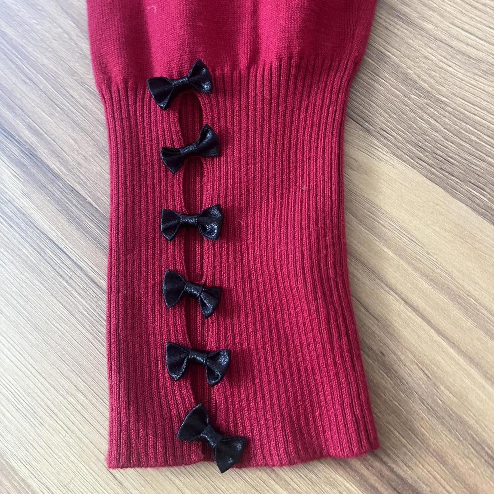 Other Red cardigan with black buttons #cardigan Size M / US 6-8 / IT 42-44 - 3 Thumbnail