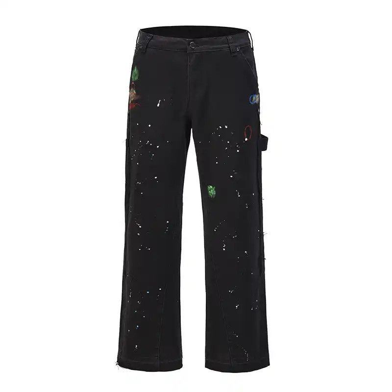 Japanese Brand × Jean Black Color Graffiti Cargo Flared Jeans Size US 32 / EU 48 - 4 Thumbnail