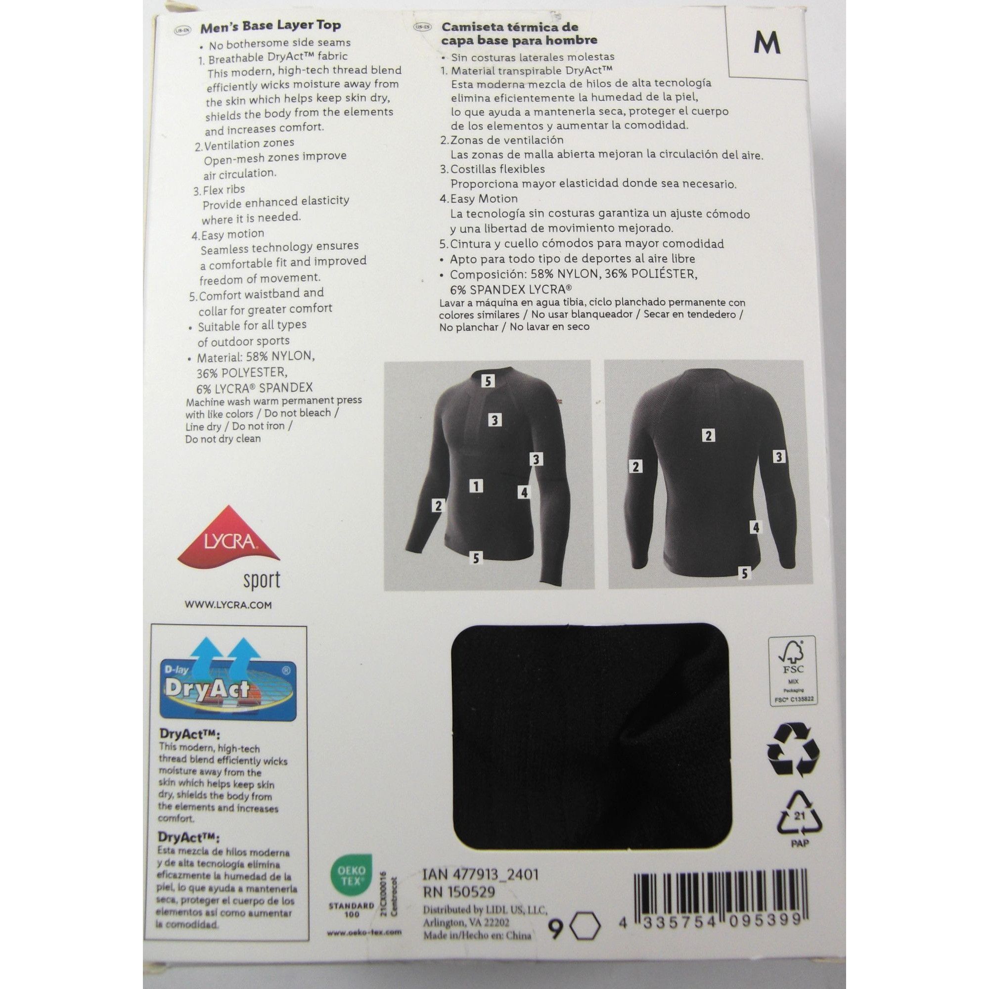 Other Crivit Men's Thermal Long Sleeve Compression Shirt, Athletic Size US M / EU 48-50 / 2 - 2 Thumbnail