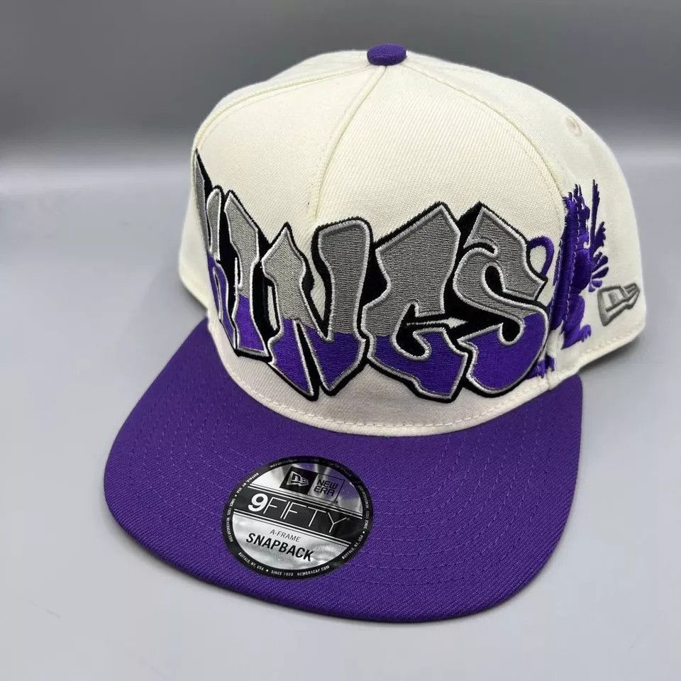 New Era × Vintage Sacramento Kings Hat Men Graffiti Retro Snap Back A-Frame Size ONE SIZE - 2 Thumbnail