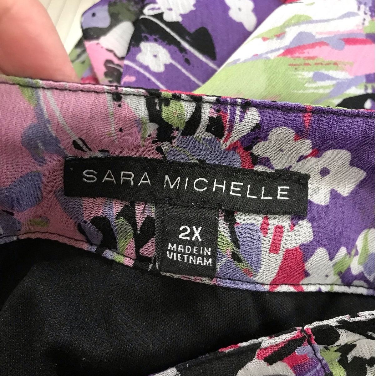 Other Sara Michelle Floral Scoop Neck 3/4 Sleeve Blouse 2X Size XXL / US 16-18 / IT 52-54 - 3 Thumbnail