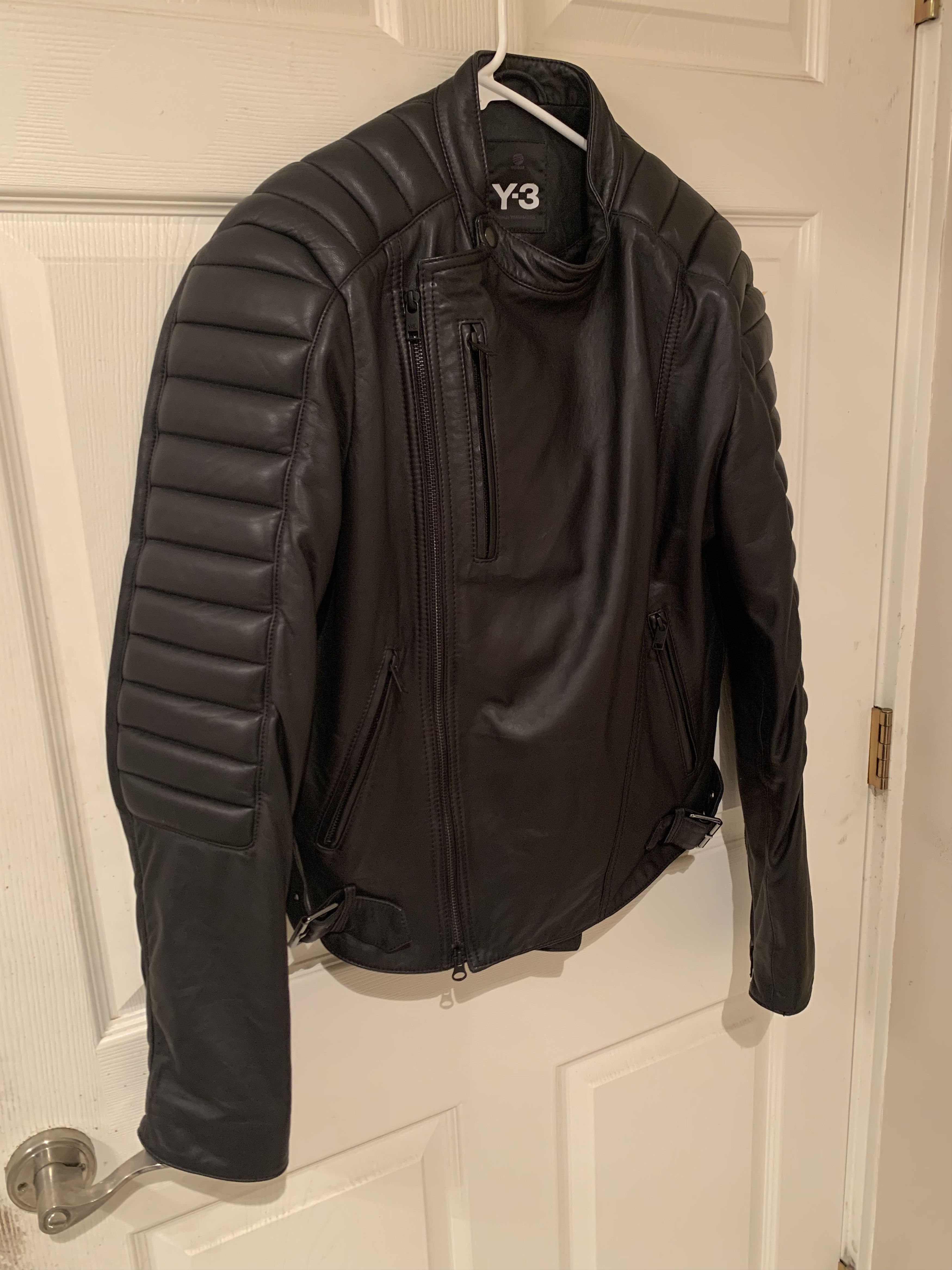 Y-3 Y-3 Lamb Leather Biker Jacket Yohji Yamamoto Size US M / EU 48-50 / 2 - 11 Thumbnail