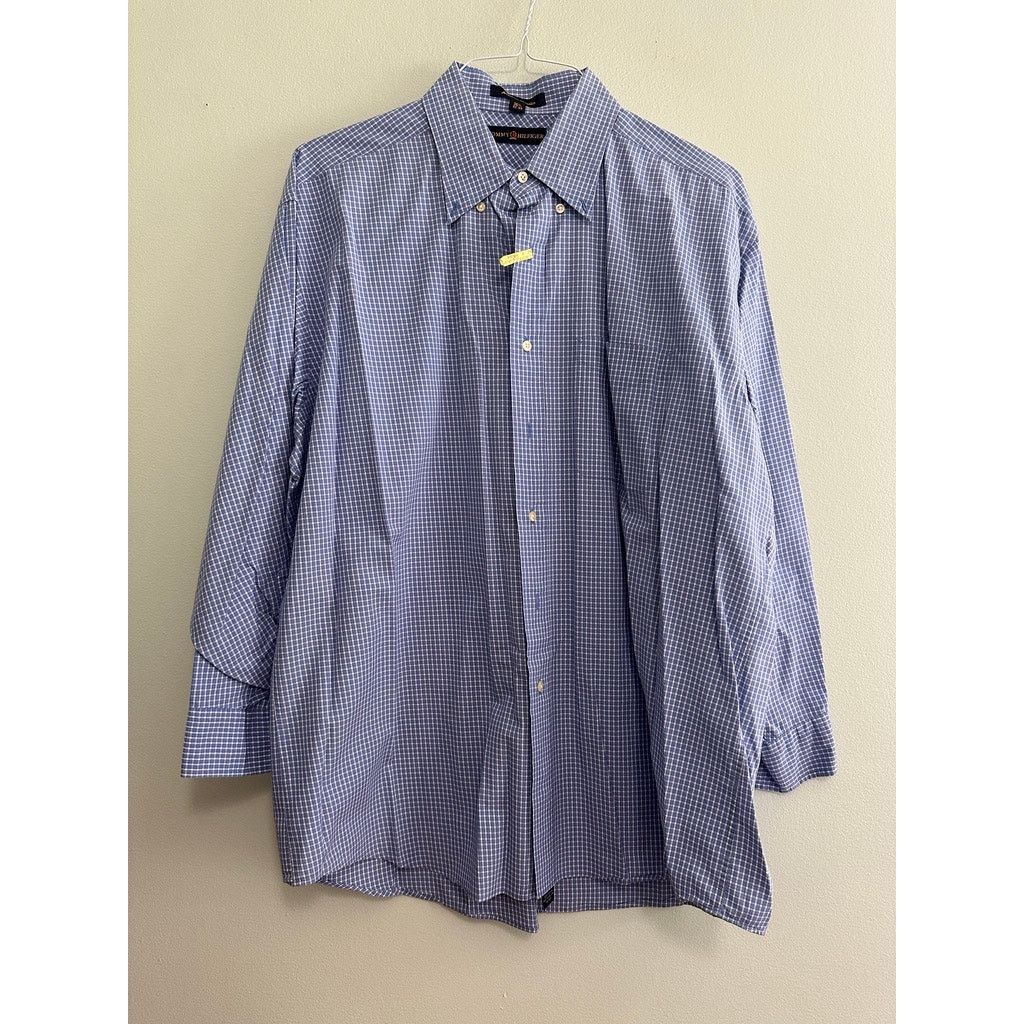 Tommy Hilfiger Tommy Hilfiger blue gingham button down size 16.5 Size US L / EU 52-54 / 3 - 2 Thumbnail