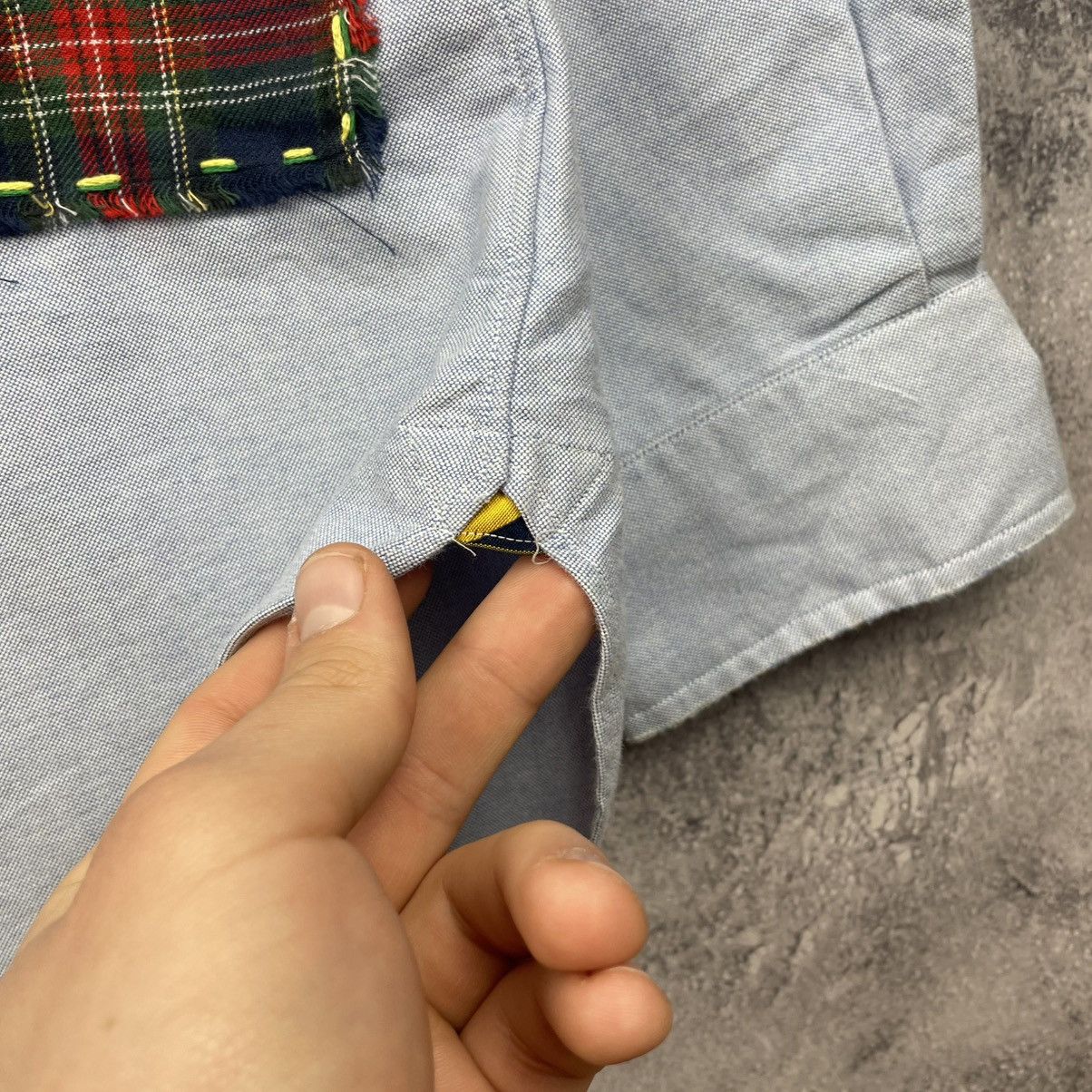 Polo Ralph Lauren Polo Ralph Lauren Rugby Patchwork Oxford Blue Shirt Size US M / EU 48-50 / 2 - 7 Thumbnail