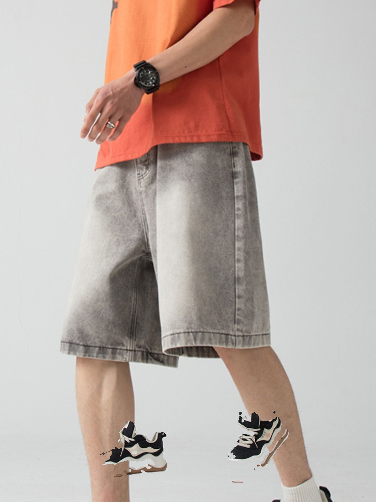Japanese Brand × Jean Retro straight leg loose denim shorts Size US 32 / EU 48 - 2 Thumbnail