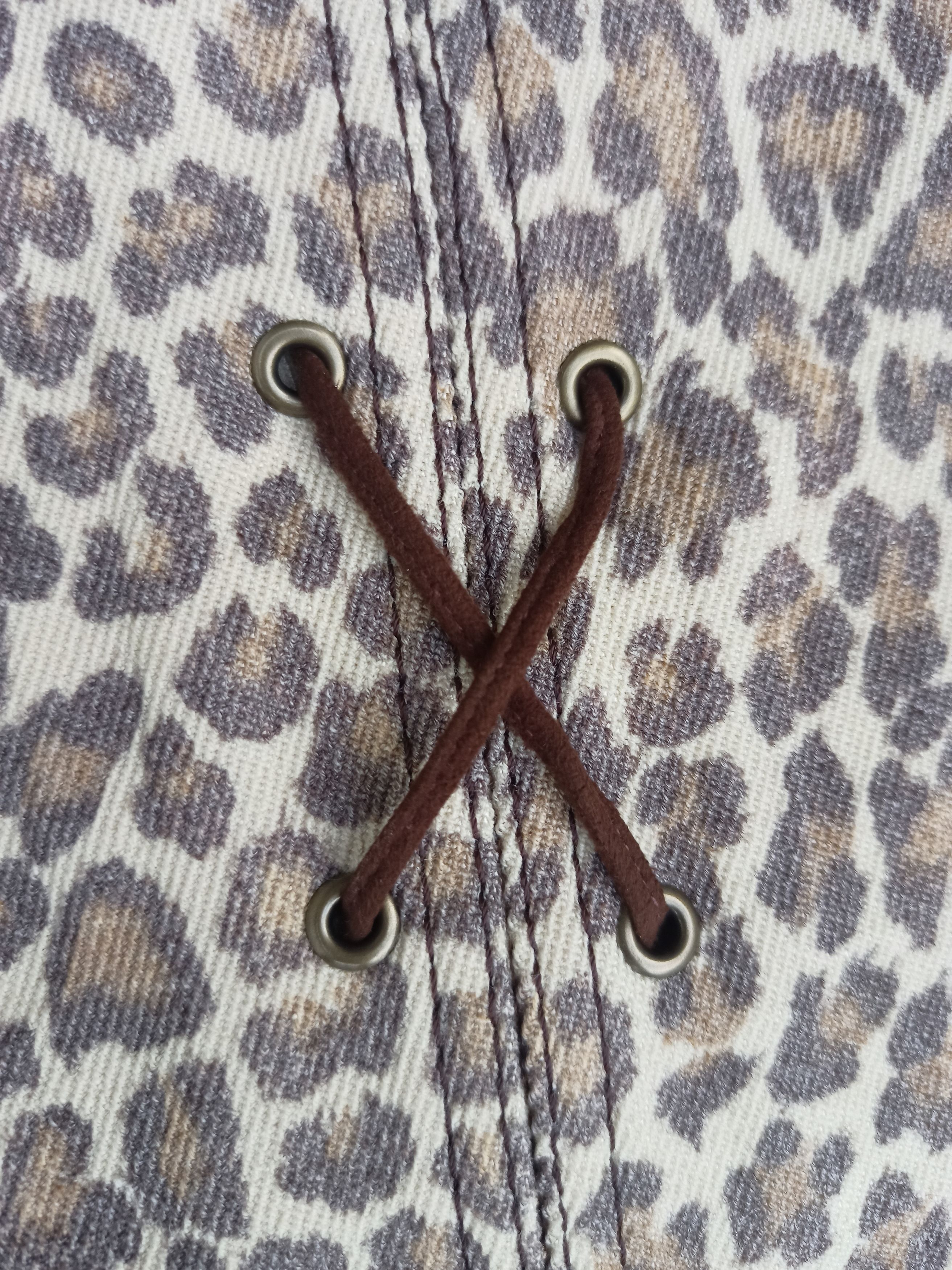 Japanese Brand GK Leopard Design Lace Up Flare Pants Size 24" / US 00 / IT 34 - 24 Thumbnail