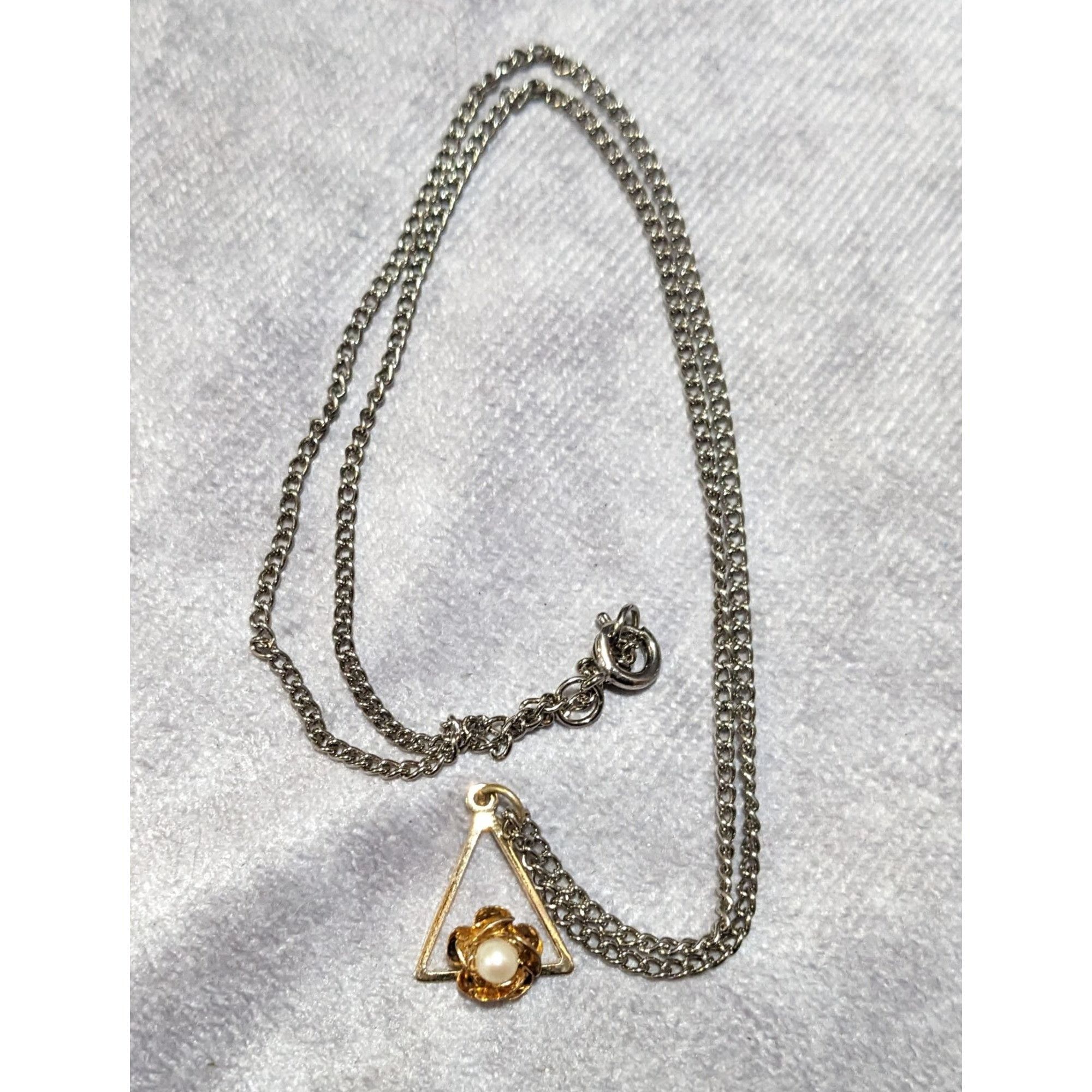 Other Vintage Minimalist Geometric Rose Seed Pearl Pendant Necklac Size ONE SIZE - 4 Thumbnail