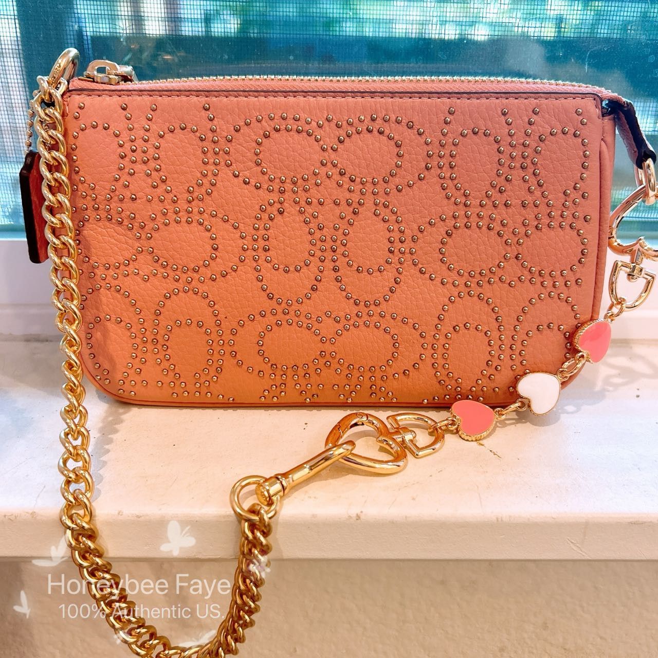 Coach Nolita 19 With Signature Rivets + heart chain CX262 Size ONE SIZE - 3 Thumbnail
