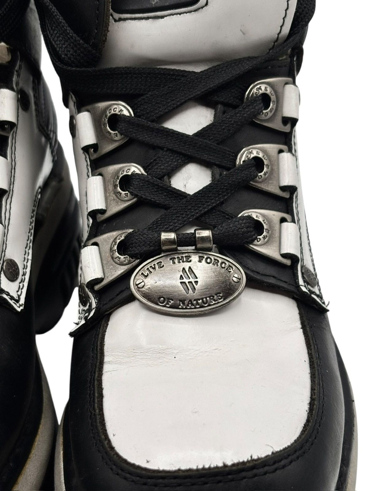 New Rock Vintage New Rock black and white platform boots Size 38 Size US 8 / IT 38 - 3 Thumbnail