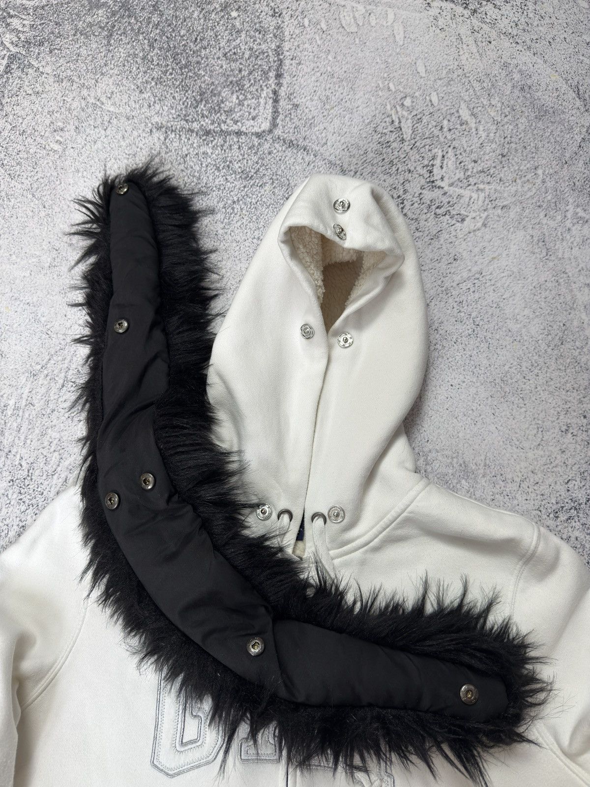 Gap Vintage Y2K GAP Zip Fur Hoodie IfSixWasNine LGB Style Size US L / EU 52-54 / 3 - 12 Thumbnail