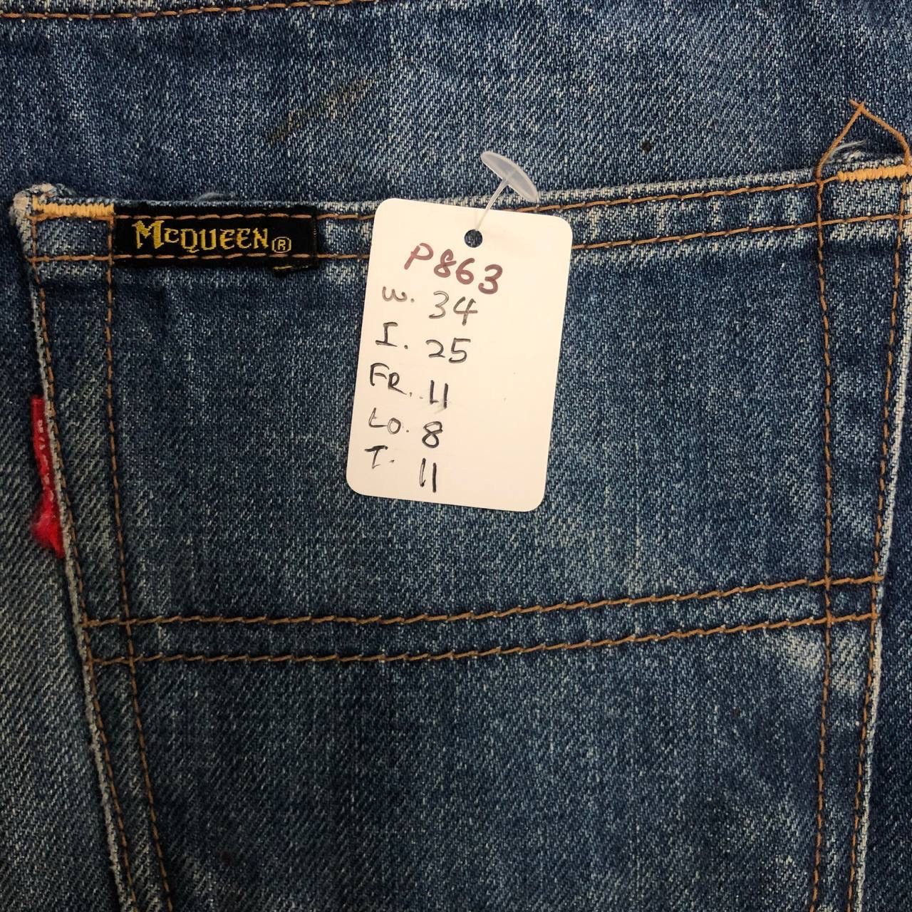 P863. VINTAGE TALON ZIPPER MCQUEEN JEANS