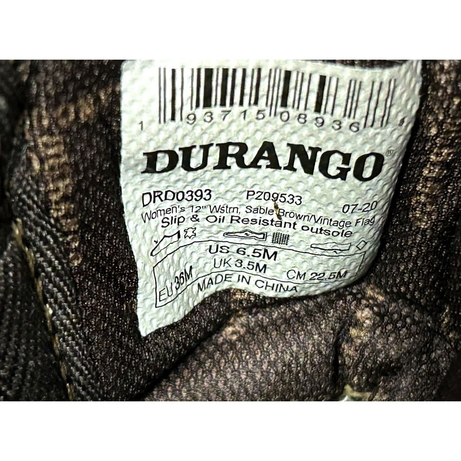 Durango Durango Rebel 12” Western Cowboy Boots American Flag Men’s Size 6.5 Multicolor Leather Durango Rebel Western Cowboy Mens Boots 6.5 D Cushioned Pull On Size US 7 / EU 40 - 5 Thumbnail