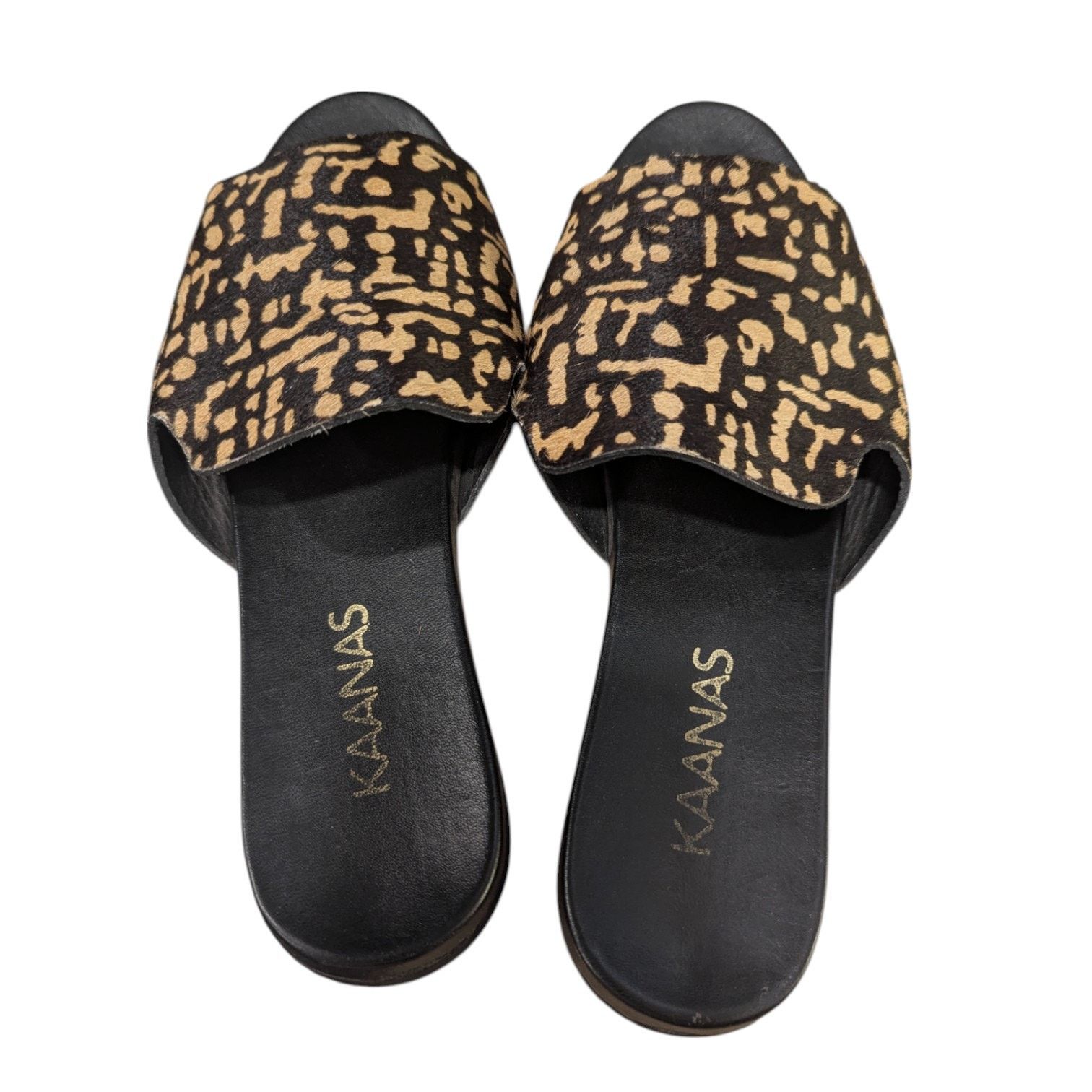 Anthropologie KAANAS Leticia Pony Slide Leather Calfskin Open Toe Sandal Size US 9 / IT 39 - 7 Thumbnail