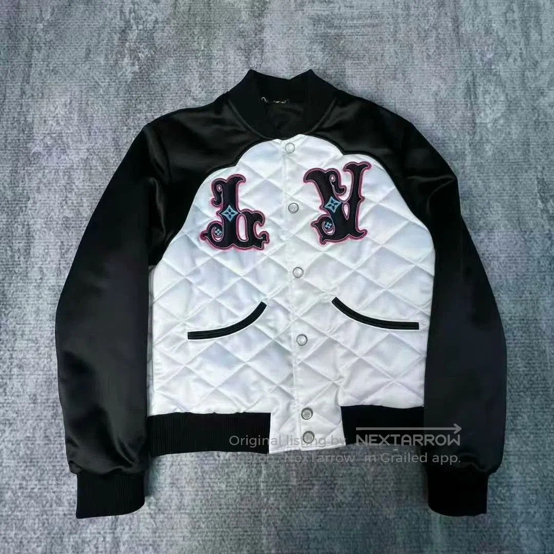 Louis Vuitton black and white logo baseball jacket. Size US M / EU 48-50 / 2 - 1 Thumbnail