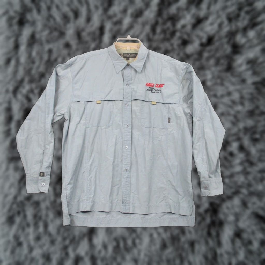Yamaha Go Fish Sportswear Shirt Large Blue Yamaha Outboards Fishing Vented Long Sleeve Size US L / EU 52-54 / 3 - 1 Thumbnail