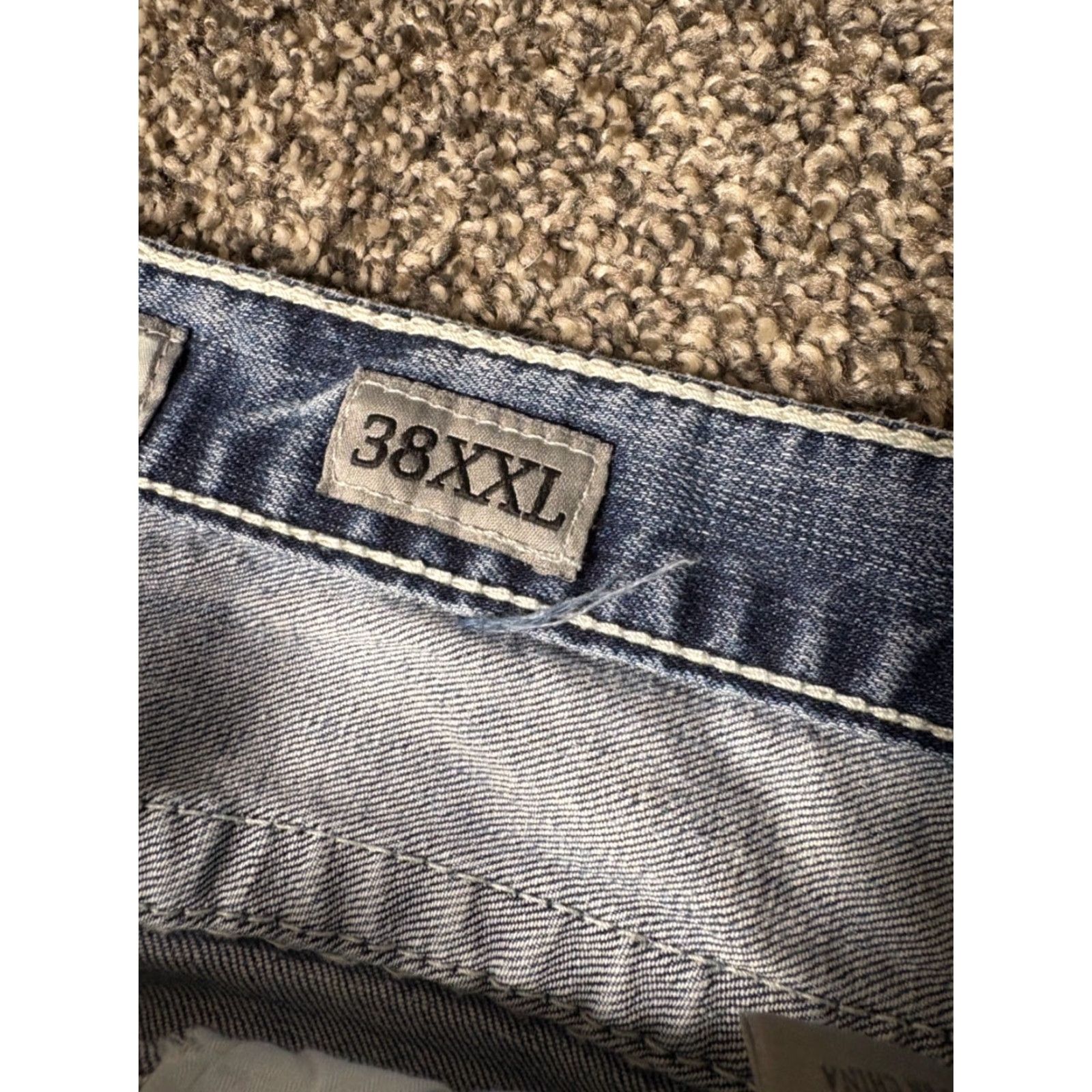 Vintage BKE Denim Seth Jeans Mens 38XXL Blue Faded Cut Off Straight Leg Cotton Stretch Denim Jeans Size US 38 / EU 54 - 5 Thumbnail