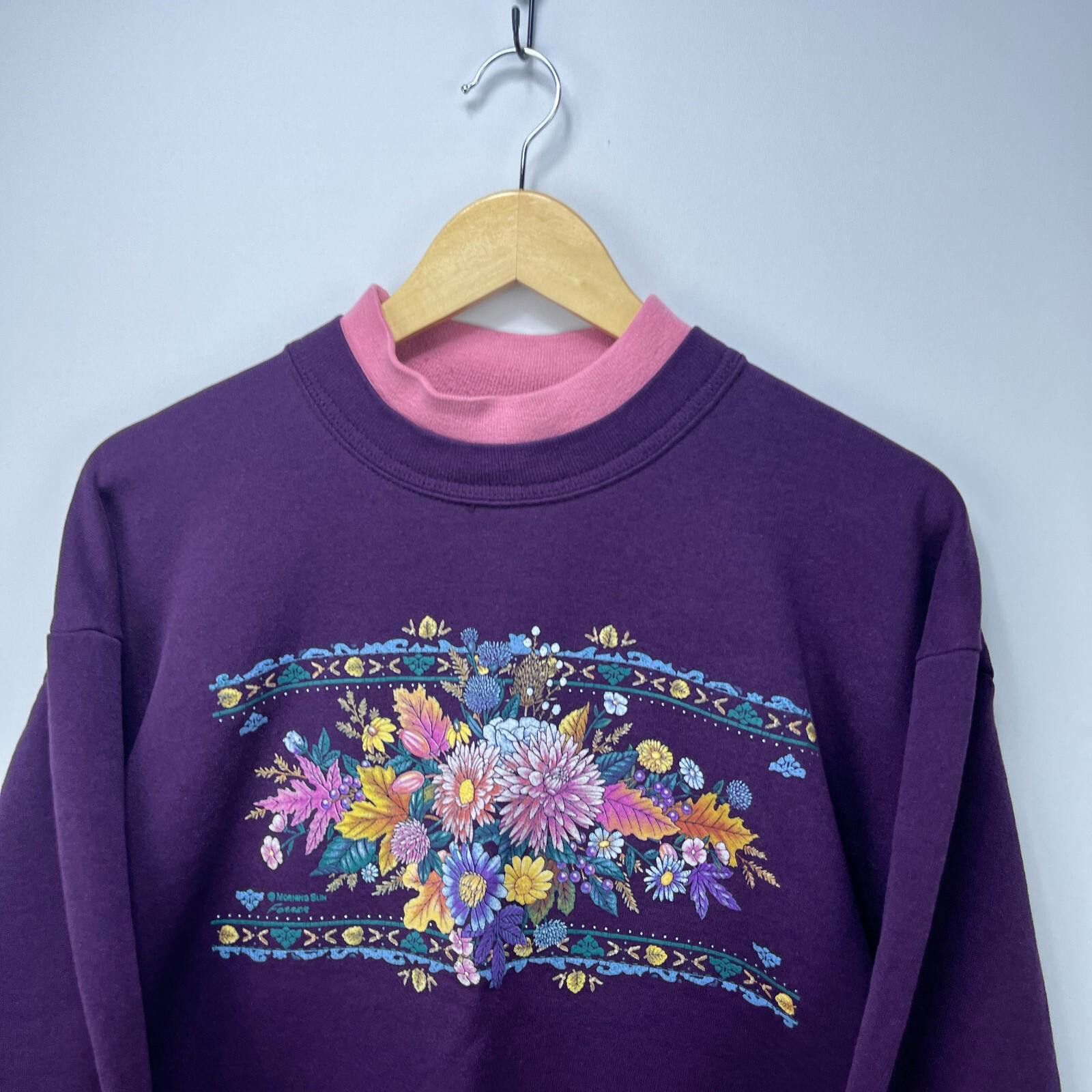 Vintage Vintage 90s Flowers Grandma Morning Sun Sweatshirt Large Size US L / EU 52-54 / 3 - 2 Thumbnail
