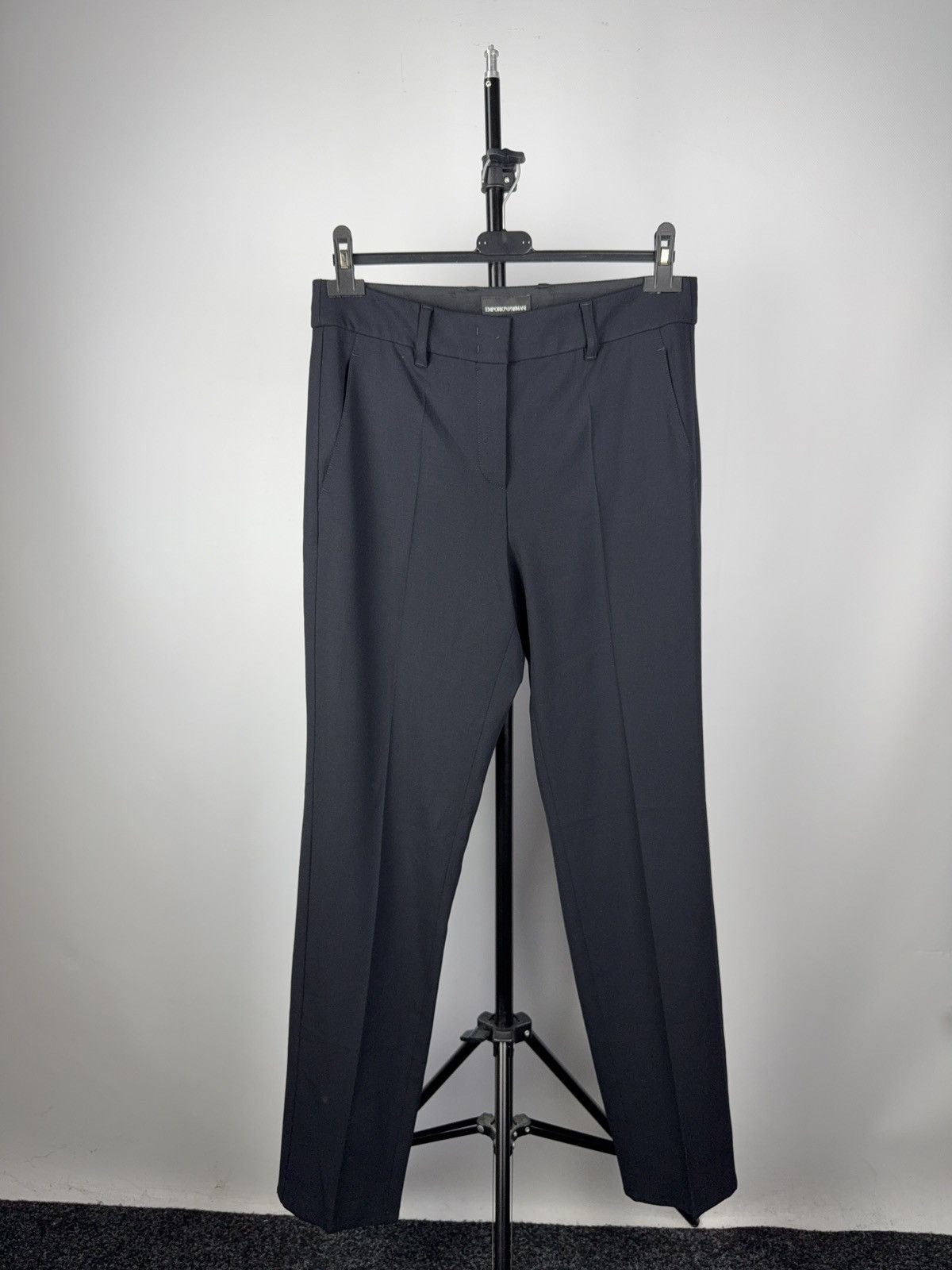 Emporio Armani Designer Luxury Emporio Armani Classic Black Dress Pants Size 28" / US 6 / IT 42 - 1 Thumbnail
