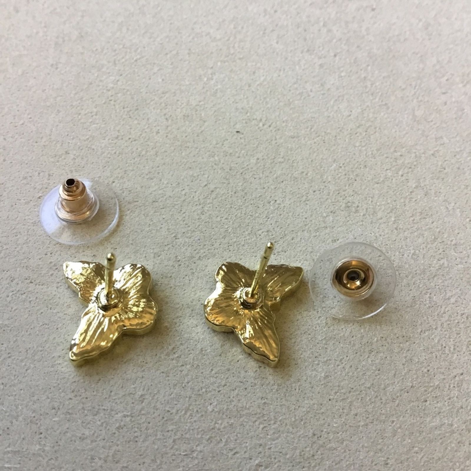 Other Gold & Black Butterfly Shaped Stud Earrings Size ONE SIZE - 5 Thumbnail