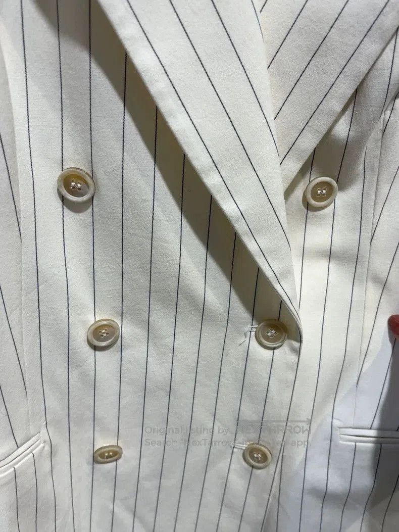 Brunello Cucinelli Brunello Cucinelli White Striped Blazer. Size US S / EU 44-46 / 1 - 2 Thumbnail