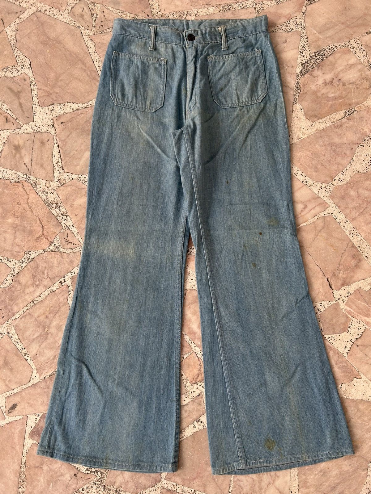 Yohji Yamamoto Japan 70’s Vintage Flare Denim Size US 27 - 2 Thumbnail
