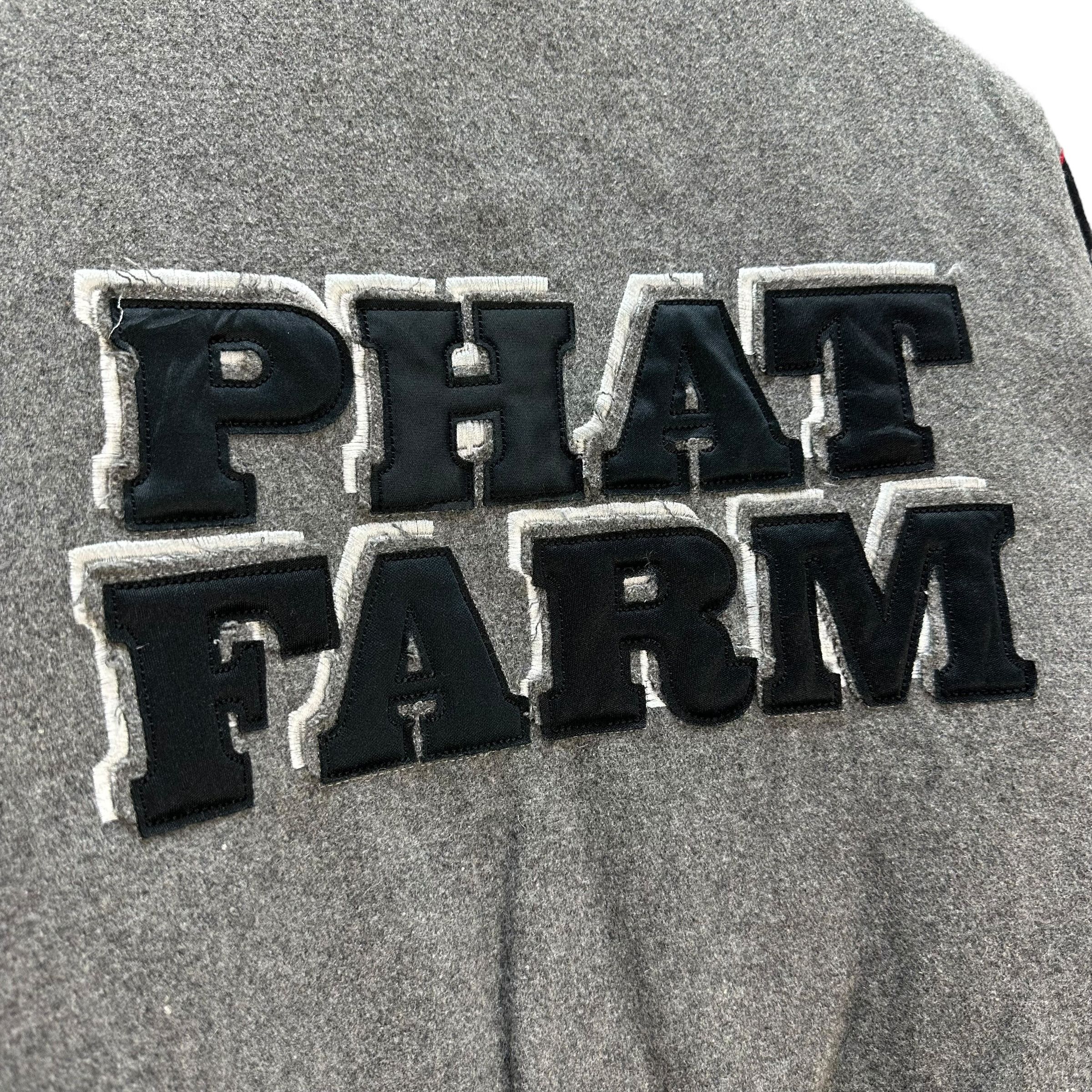 Phat Farm PHAT FARM Spellout Big Logo Wool Varsity Jacket #A53-1229 Size US M / EU 48-50 / 2 - 2 Thumbnail