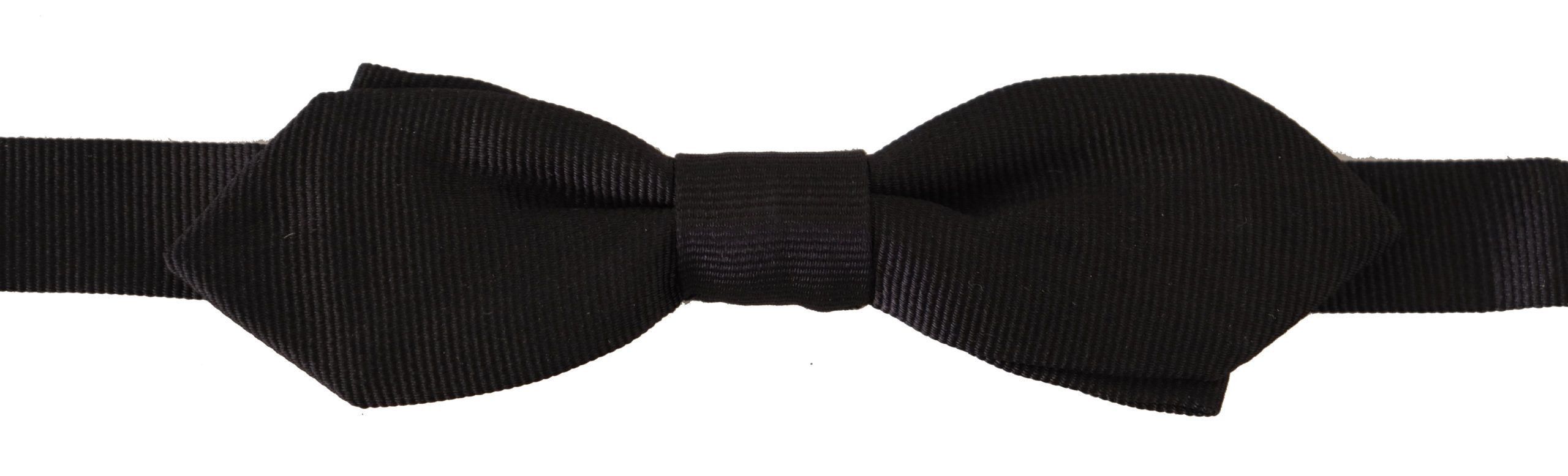 Dolce & Gabbana Elegant Black Silk Bow Men's Tie Size ONE SIZE - 1 Thumbnail