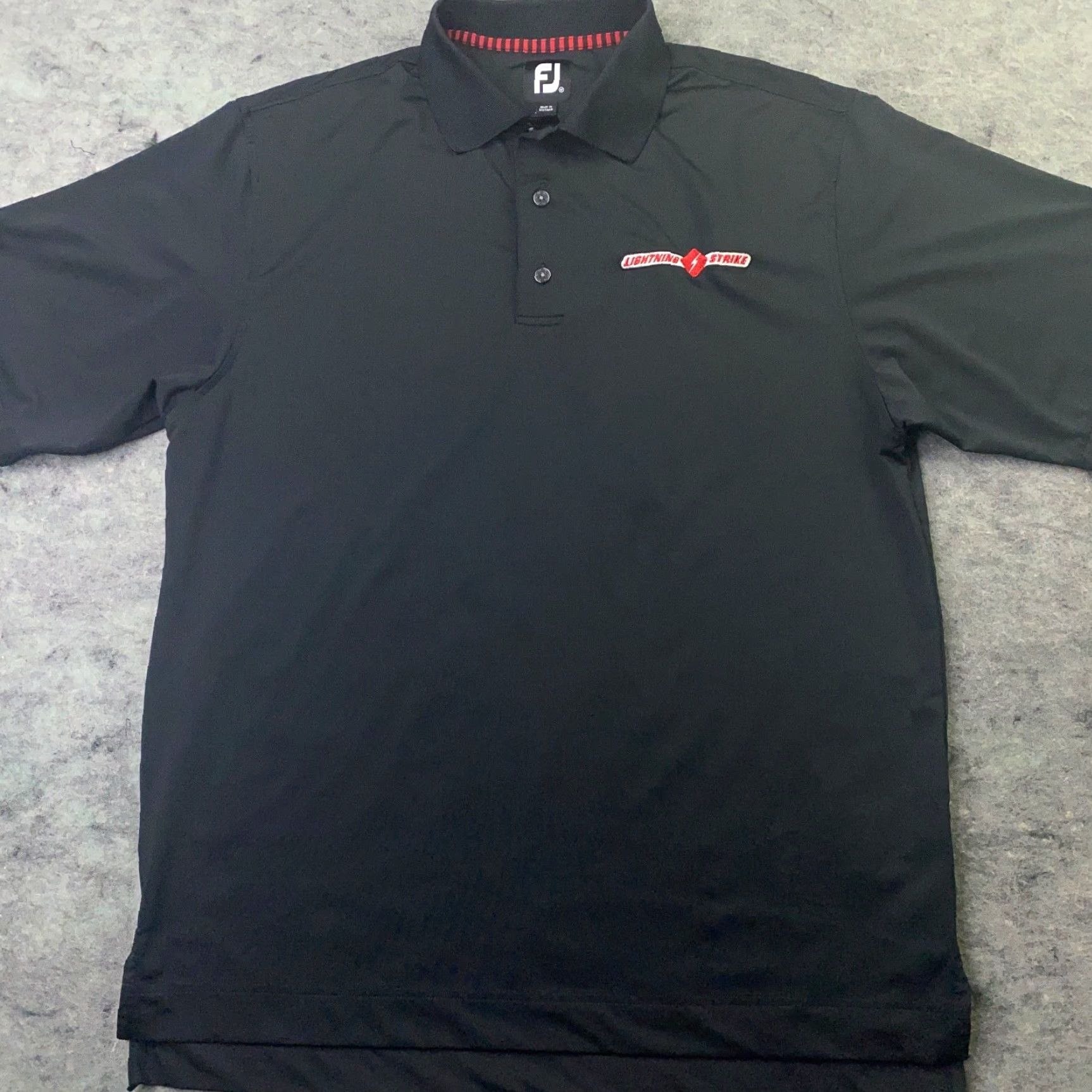 Footjoy FootJoy Mens Polo Shirt Short Sleeve Black Stretch Logo FJ Golf Collared Embroidered Size US M / EU 48-50 / 2 - 2 Thumbnail