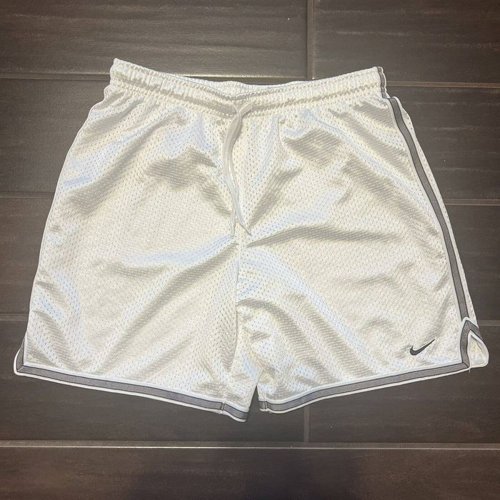 Nike Vintage Y2K Nike Basketball Mesh Shorts Swoosh Logo White S | Grailed