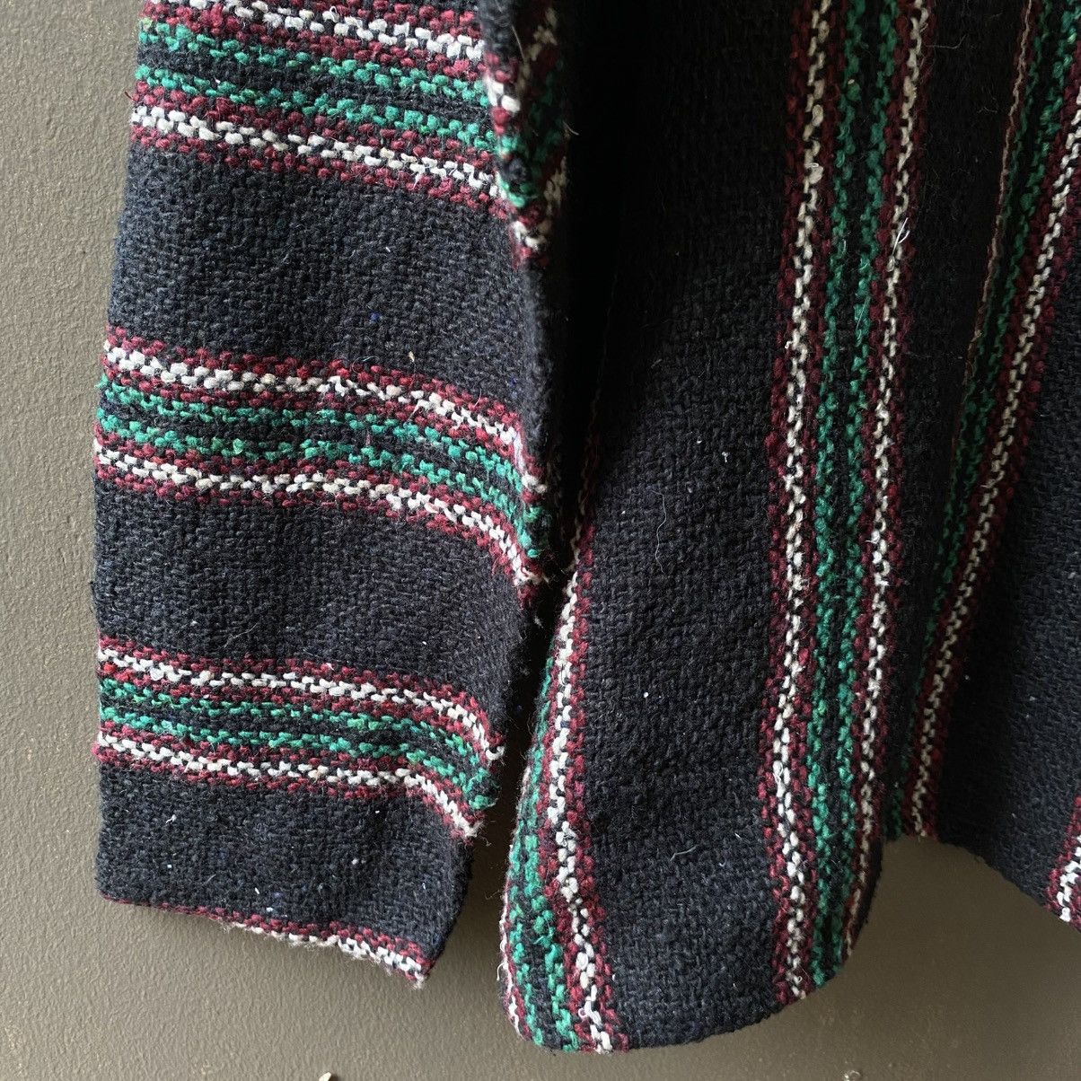 Vintage Black Striped Baja Hoodie Pullover Size US L / EU 52-54 / 3 - 7 Thumbnail
