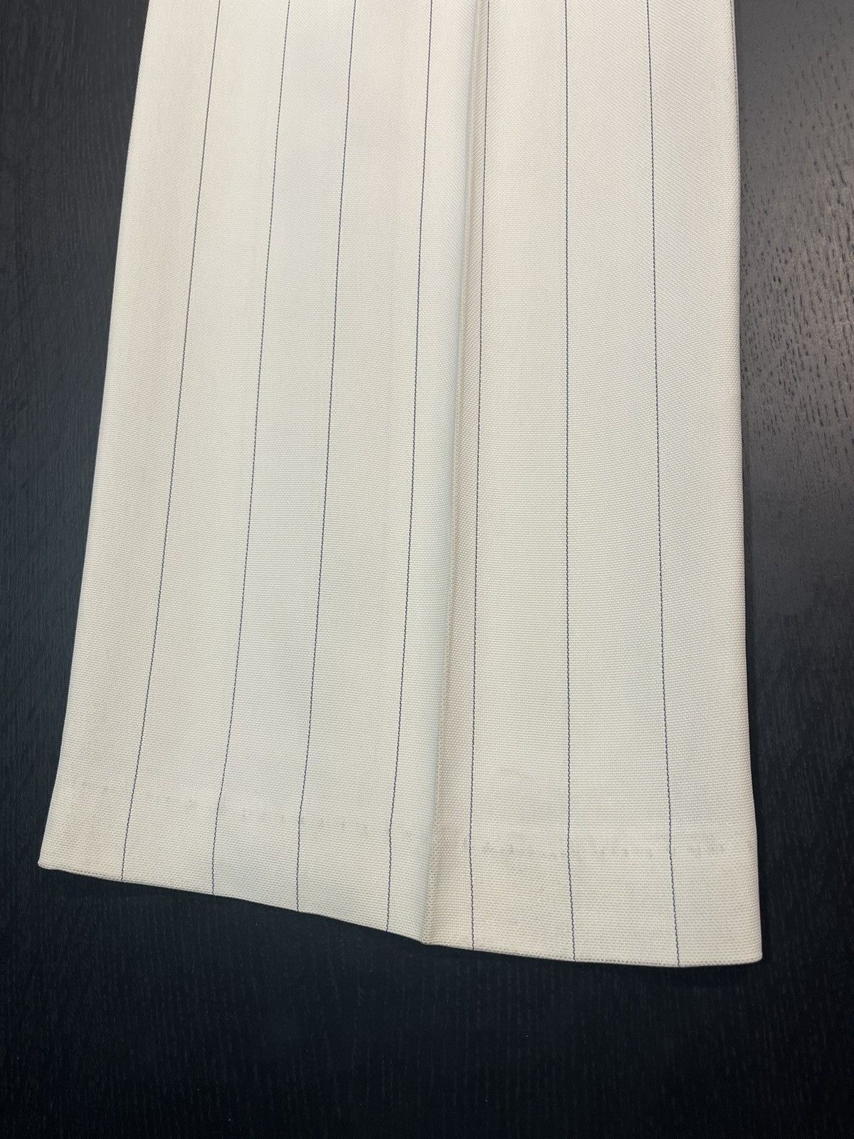Moncler × Vintage Moncler Ladies’ White Pinstriped Cotton Trouser Pants Size 30" / US 8 / IT 44 - 10 Thumbnail