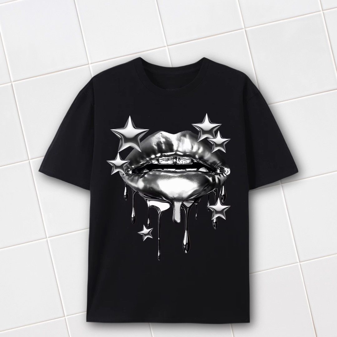 Other Black and silver lips and stars Size US L / EU 52-54 / 3 - 1 Preview