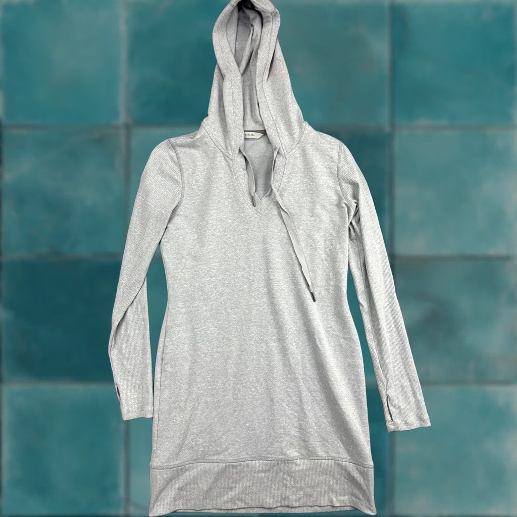 athleta knit dresses Athleta Sweater Dress Womens M Medium Gray Wool Blend Boreal Long Sleeve  Mini
