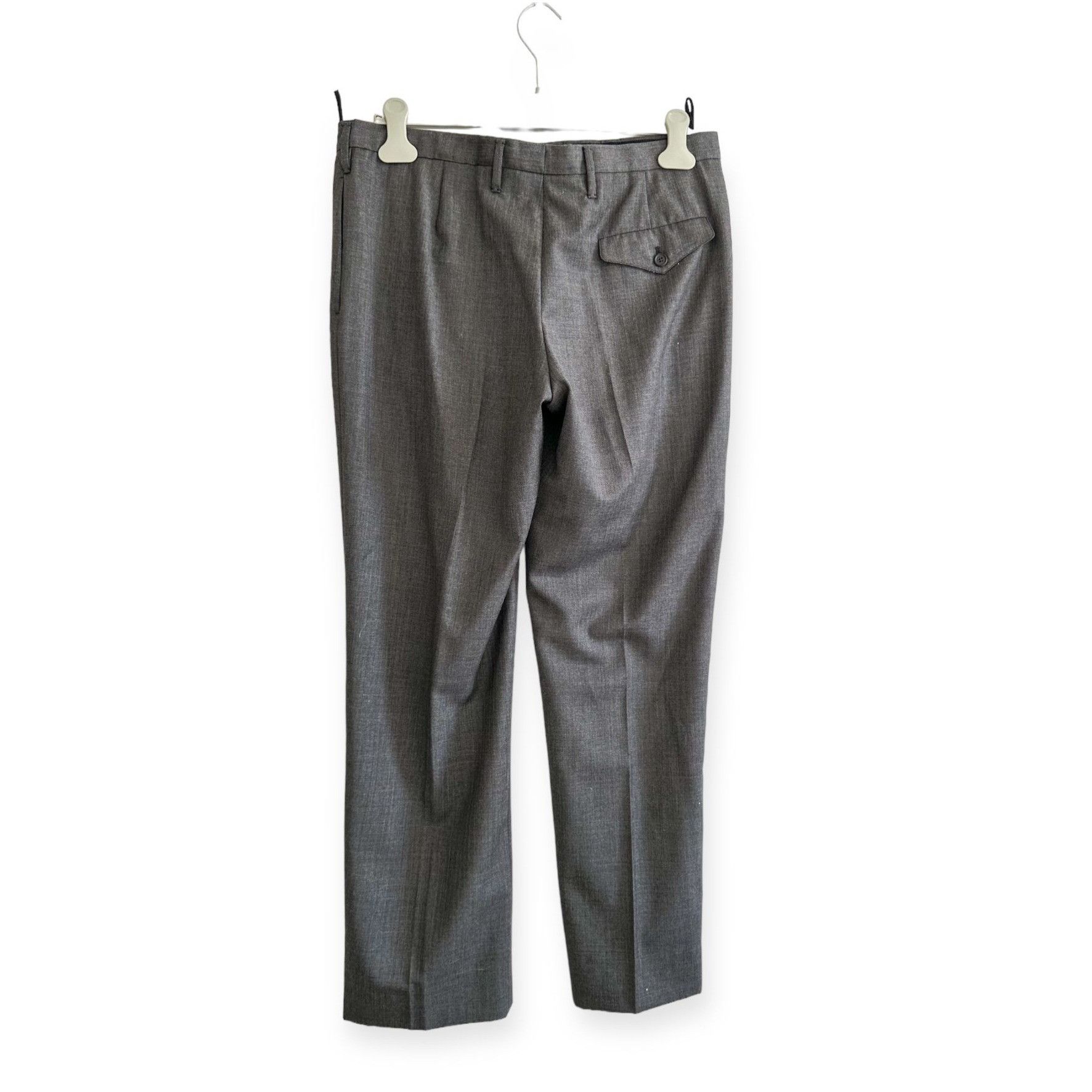 Prada Prada FW2003 Gray Wool Pants + Belt (46) Size 32" / US 10 / IT 46 - 6 Thumbnail